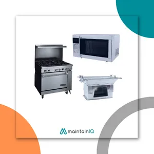 Commercial cooking equipment on a restaurant line
