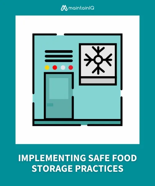 Illustration of a walk-in cooler door with a snowflake symbol