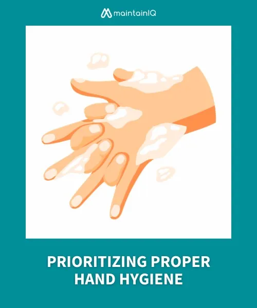 Illustration of soapy hands being washed