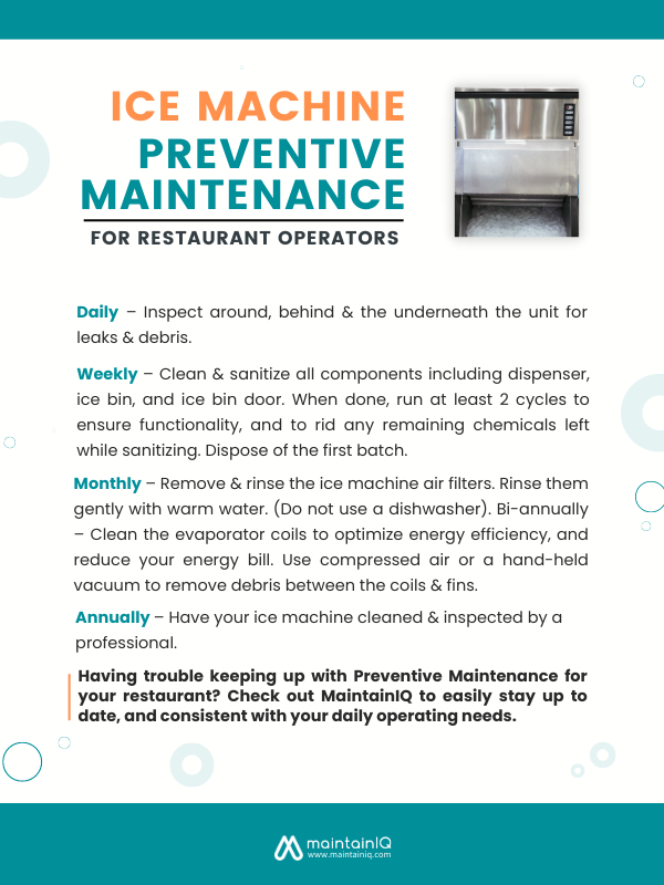 Ice Machine Preventive Maintenance for Restaurant Operators