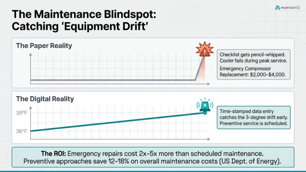 Reduced Equipment Failures from Missed Preventive Tasks