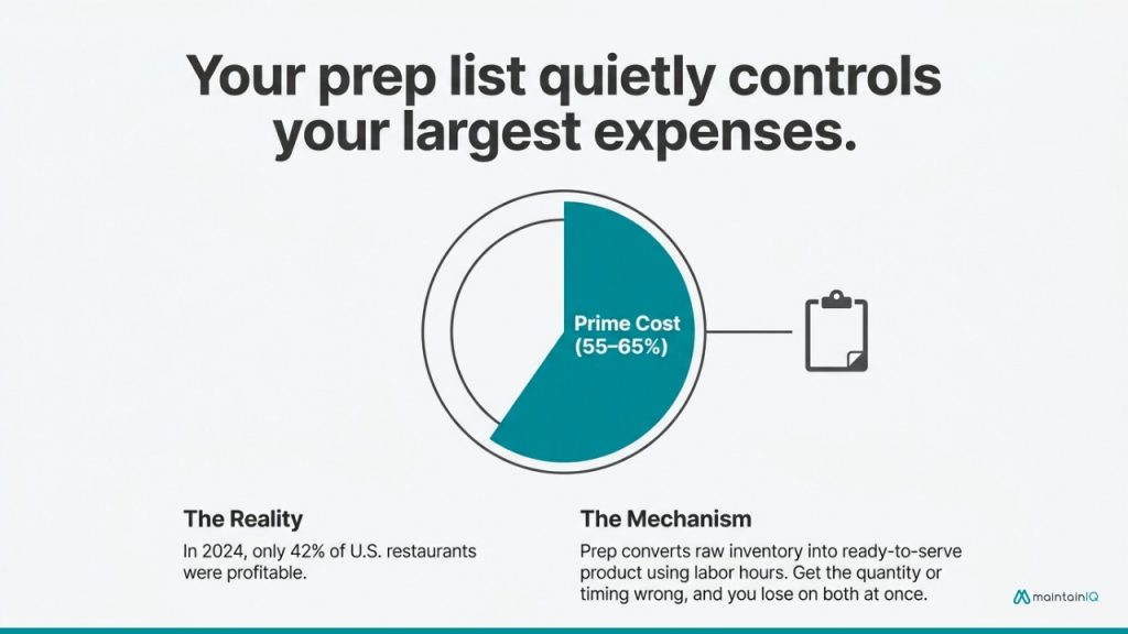 Your prep list is a cost-control document, not a to-do list