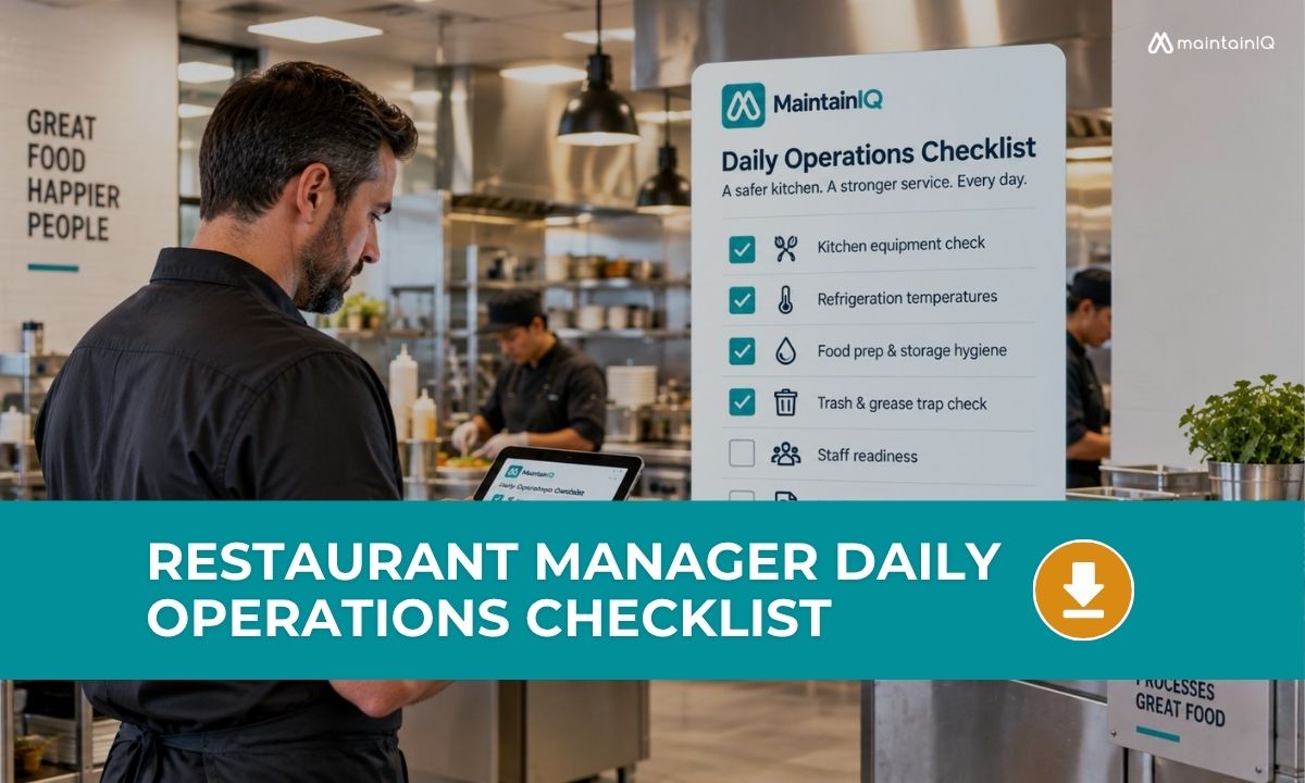 Free Restaurant Manager Daily Operations Checklist PDF