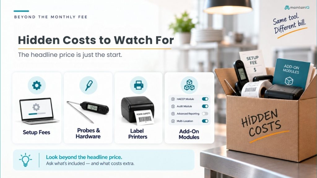 The costs that are not on the pricing page